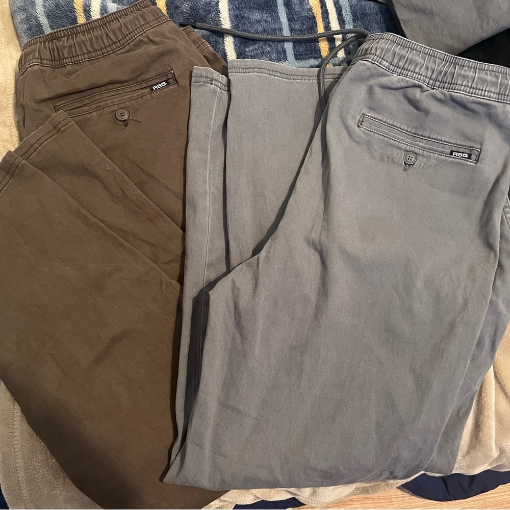 RSQ Men's Chinos - Gray and Brown
